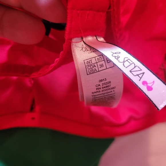 La SENZA Red and Black Lace Bra 36B - Picture 4 of 4